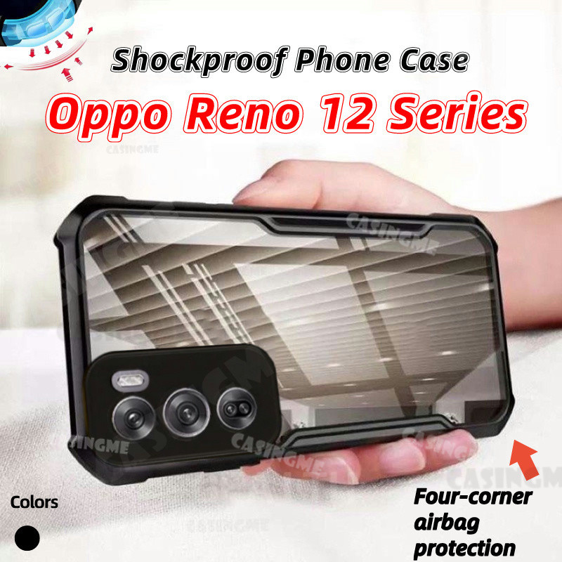 Oppo Reno12 12Pro 5G 2024 Transprent AirBagปลอกสําหรับOppo Reno 12 Reno12 OppoReno12 Pro 12Pro 5G 4G 2024 กันชนกันกระแทกปลอกใสฮาร์ดเคสโทรศัพท์ป้องกันSlimปกหลัง