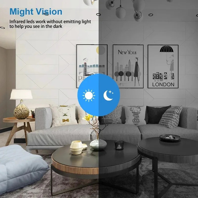 1080p HD Mini กล้อง Wifi IP สมาร์ทบ้านในร่ม Night Vision AI มนุษย์กล้องวิดีโอเสียงวิดีโอไร้สายความปลอดภัยการเฝ้าระวังกล้อง
