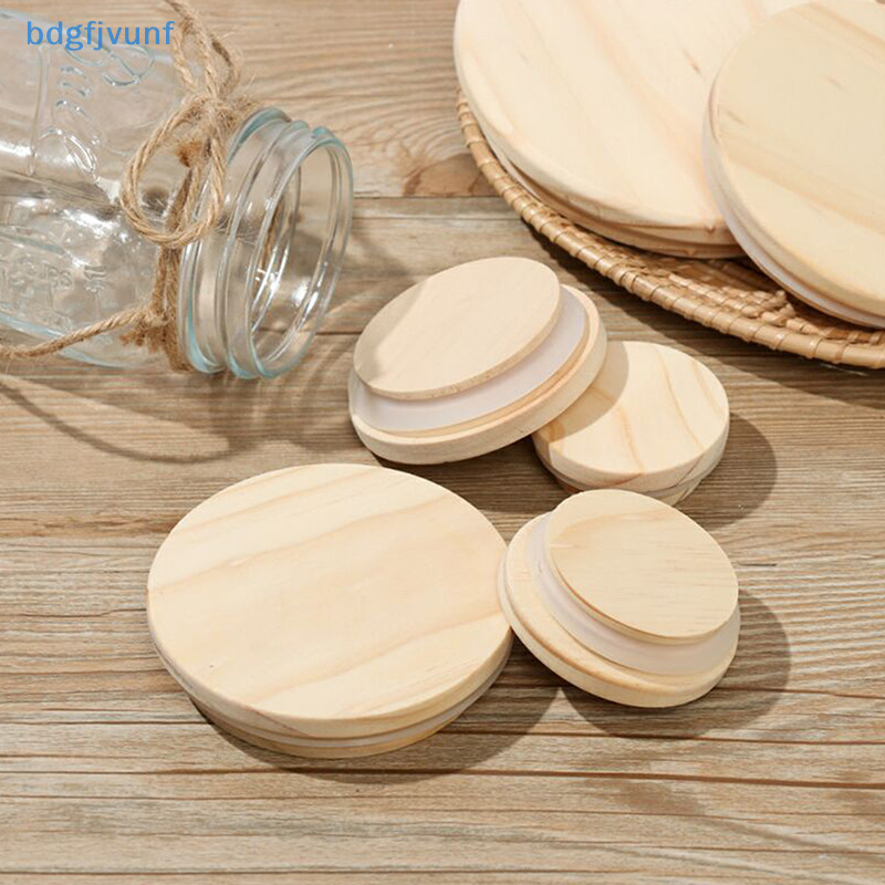 Bdgf ฝาปิดซิลิกาเจลวงกลมซีลฝาครอบไม้สนดอกไม้ไม้ฝาครอบซีล Cani Storage Jar Handmade ถ้วยฝาปิด TH