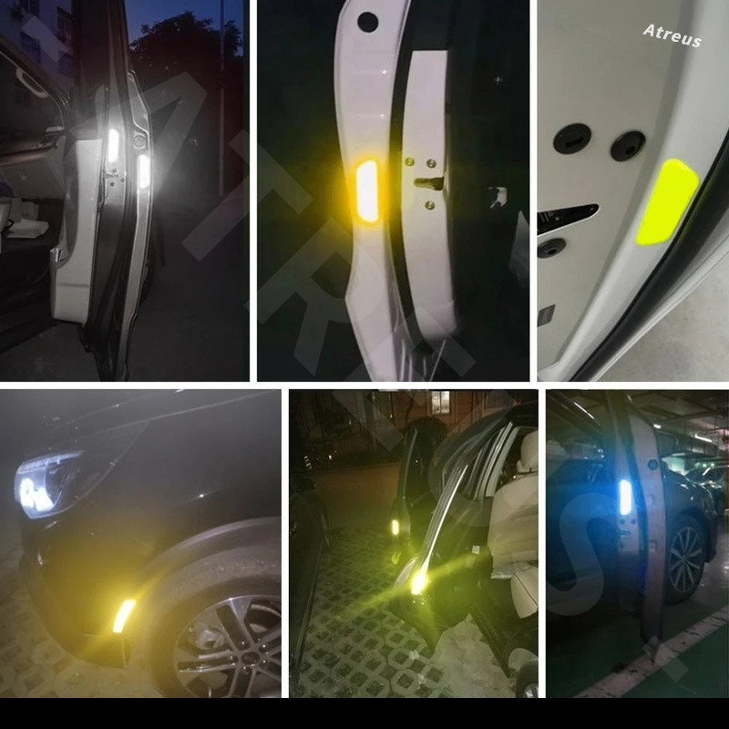 4พีซี Mitsubishi สติกเกอร์เรืองแสง คําเตือนความปลอดภัยในรถยนต์ แบบสากล เทปเปิด สะท้อนแสงสูง for Mitsubishi Xpander Cross Triton Grandis Attrage Mirage Outlander Xforce Pajero Sport ASX - รูปที่ 6