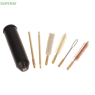 Superaf สําหรับ s Cal.38/357/9 มม.กลางแจ้งปืนทําความสะอาดเครื่องมือ 7 ชิ้น/เซ็ตมือปืน Rod แปรงขนาดกระเป๋าชุดทําความสะอาด HOT