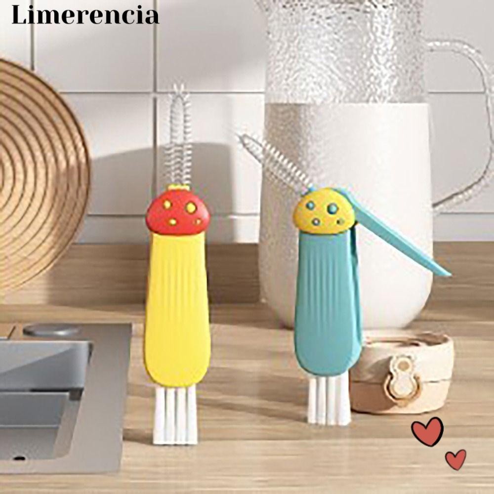 แปรงทําความสะอาดฝาถ้วย LIMERENCIA, แปรงละเอียด 3 in 1 Cup Gap Brush, อุปกรณ์ครัวแบบใช้ซ้ําได้ เครื่องมือซักผ้ามัลติฟังก์ชั่นสําหรับสํานักงานในครัวเรือน