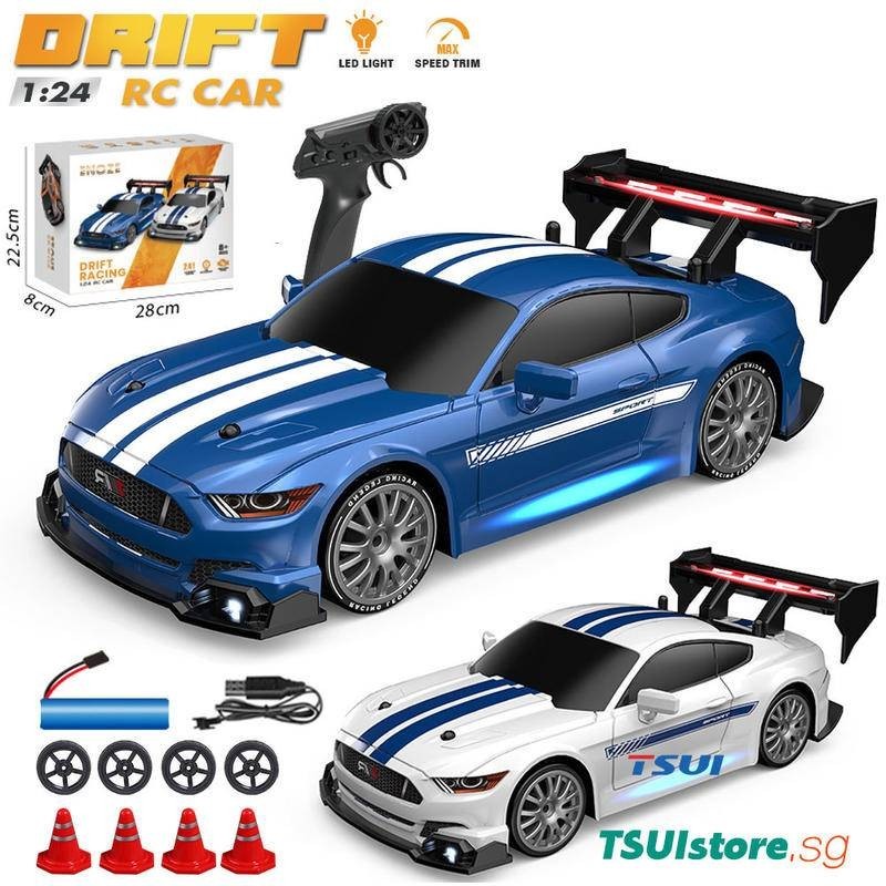 4wd 1/24 RC Drift รถของเล่น GTR Ford Mustang รุ่น Off-Road Sport Racing รถ 2.4G รีโมทคอนโทรล AE86 รถของเล่นรถของเล่น