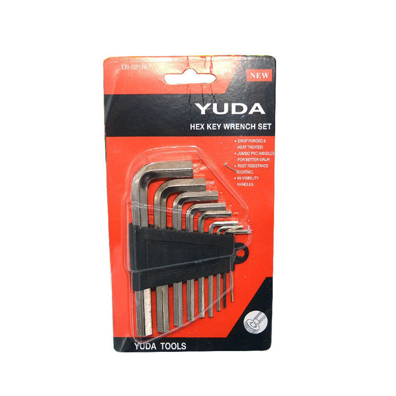 ZJ HOME ชุดประแจหกเหลื่ยม ขนาดเล็ก แบบ มม / นิ้ว 9ตัว กุญแจหกเหลี่ยม