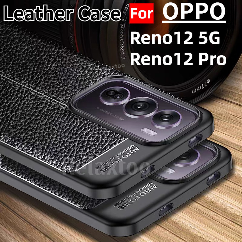 Reno12 Pro 2024 หรูหรา Matte หนังสําหรับ Oppo Reno 12 11 Reno12 Reno11 OppoReno12 Pro F 12Pro 11F Reno12Pro 5G ธุรกิจนุ่มเคสโทรศัพท์กันกระแทกป้องกันปกหลังปลอก