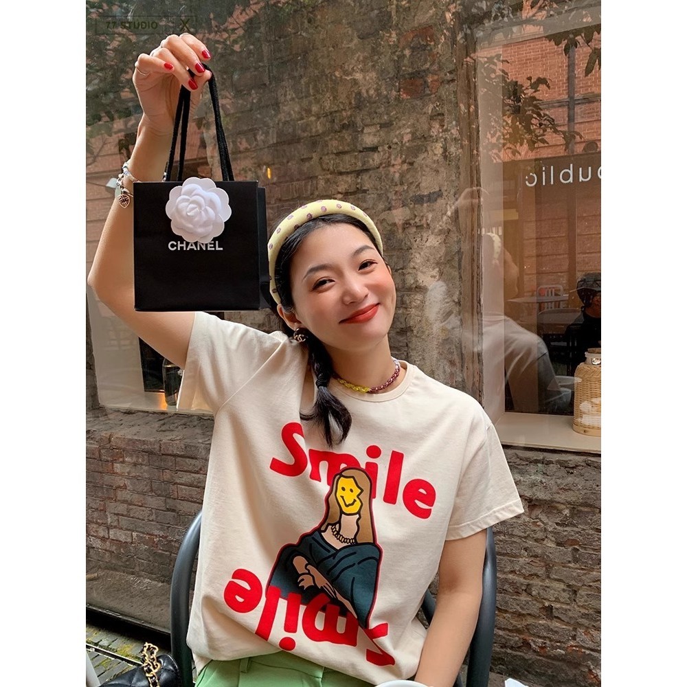 พร้อมส่ง เสื้อเชิ้ตลำลอง Remember smile แขนสั้น คอกลม S-3XLไซส์ สวมใส่สบาย ลายเเฟชั่นสุดๆสวยเท่ห์