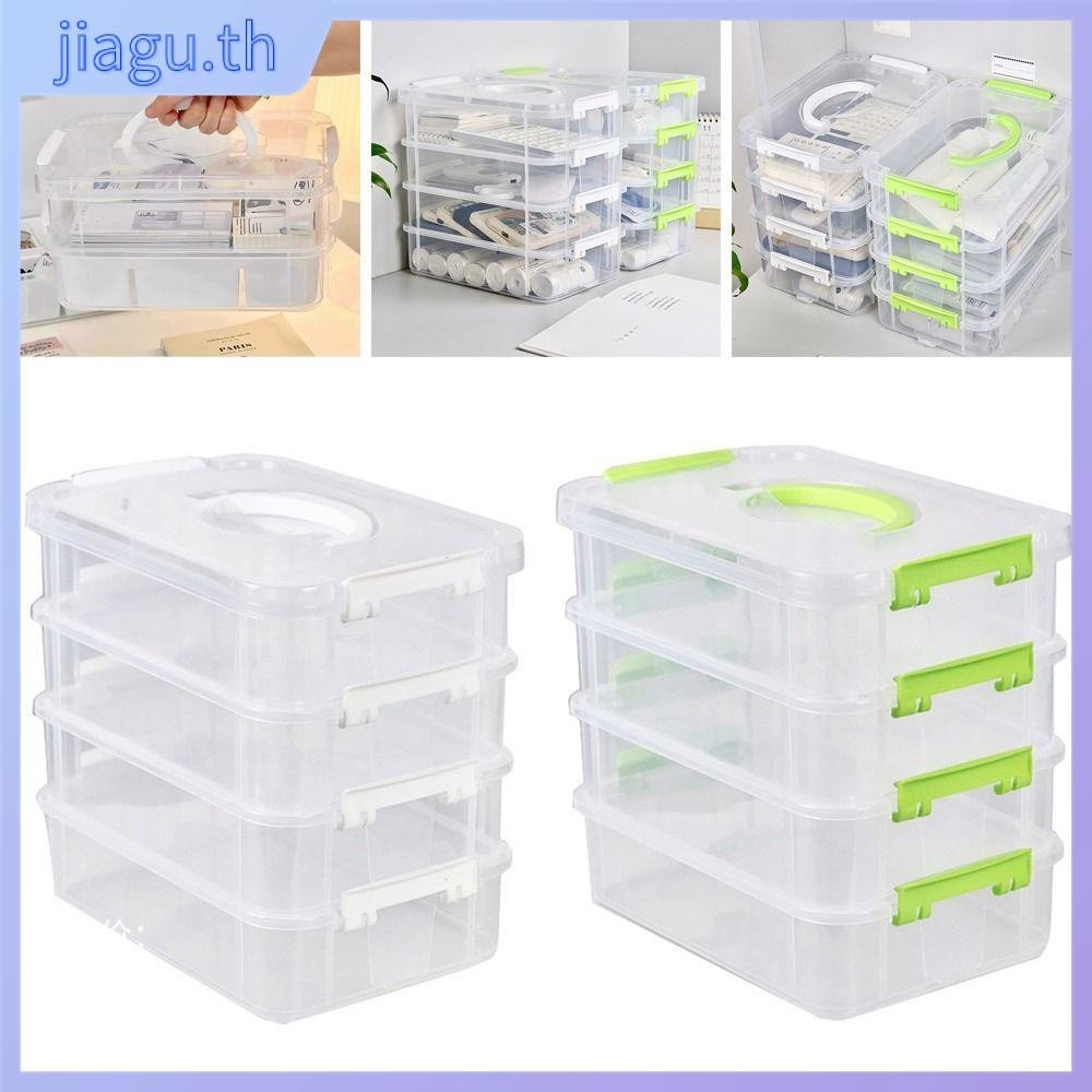 Jiagu 1 ชิ้นโต๊ะจัดเก็บ, 4 ชั้นลิ้นชักตารางแต่งหน้ากล่อง,โปร่งใสโรงเรียนสํานักงานพลาสติกเครื่องประดับถังคอนเทนเนอร์