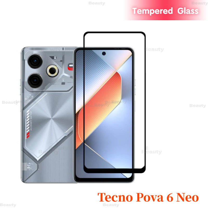 กระจกนิรภัยฝาครอบ Tecno Pova 6 Pro Glass Screen Protector สําหรับ Tecno Pova 6 Neo 9H ความแข็ง Clear