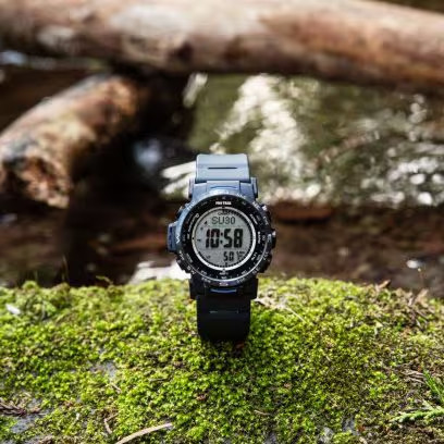 JDM WATCH ★ casioClimber PRW-35Y-2JF ตัวเรือนเรซินพลังงานแสงอาทิตย์แบบทนทาน (ชีวมวล)/สแตนเลส สายเรซิ