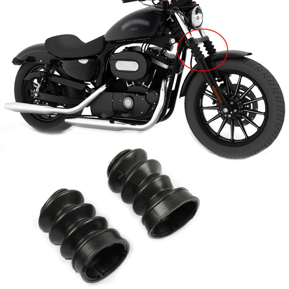 YJ Motorcycle Dust Cover Fork Dirt Dust Gaiters Boots for -Harley Davidson XL 883 1200 Sportster XL8