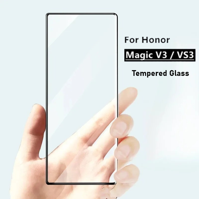 กระจกนิรภัยกาวเต็มสําหรับ Honor Magic V3 VS3 3D ป้องกันหน้าจอสําหรับ Honor Magic V3 VS3 กระจกนิรภัย