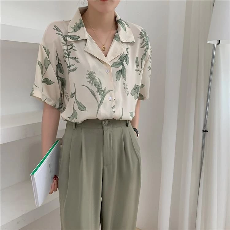 KOKO เสื้อพิมพ์ลายดอกไม้ แขนสั้น W367 thumbnail 9