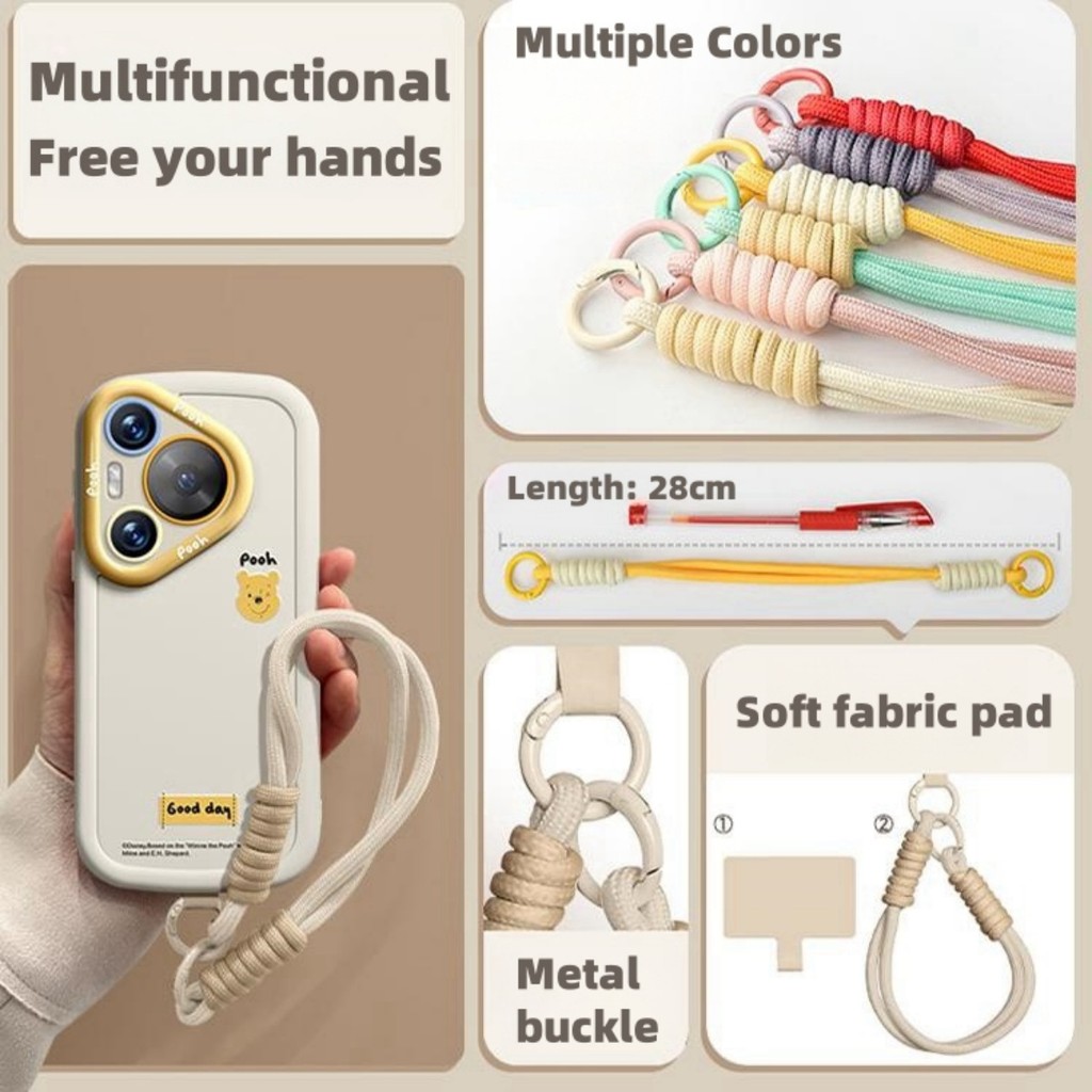 สายสะพายโทรศัพท์ สายคล้องคอ เคสสายสะพาย ใหม่เชือกเส้นเล็กสั้นถัก เชือกคล้องโทรศัพท์ สายรัดข้อมือ กระเป๋าสะพายข้าง สายยาวสําหรับ ไอโฟน กรณี เชือกเส้นเล็ก สีชมพู - รูปที่ 6