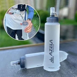 IRTJIFSSX 250/500ml ขวดน้ํากีฬา,น้ําหนักเบาวิ่งถุงน้ํานุ่ม, Creative พับแบบพกพา Camping Drinkware กาต้มน้ํากลางแจ้ง