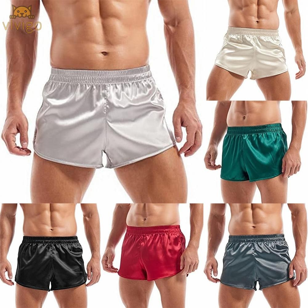 Comfortable Men's Boxer Trunks in Satin Silk Perfect for Lounging at Home