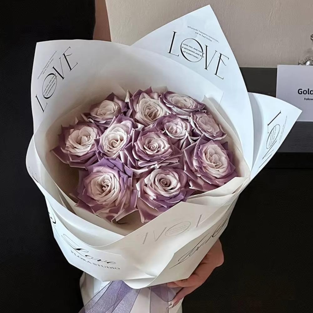 คาอุส‌ กระดาษห่อดอกไม้20ชิ้น,ตัวอักษรภาษาอังกฤษสไตล์เรียบง่ายของขวัญบรรจุภัณฑ์,คลาสสิกกันน้ําสีขาว ทําเอง ช่อดอกไม้กระดาษวันหยุด - รูปที่ 6