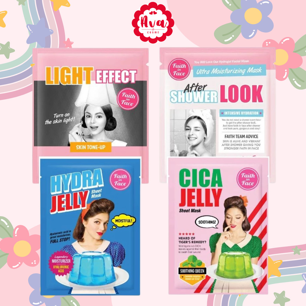 Faith in Face Jelly Mask/Faith in Face Hydrogel Mask มาสก์แผ่นบำรุงผิวหน้า