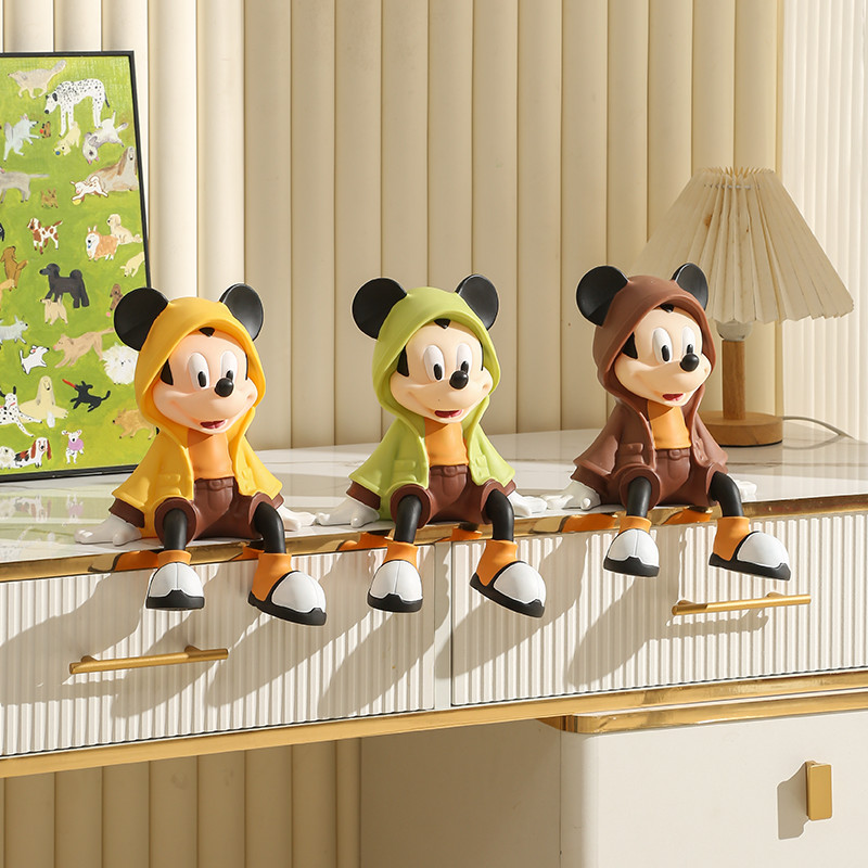 นั่งมิกกี้เครื่องประดับห้องนั่งเล่นตู้ทีวีสํานักงานสก์ท็อปตกแต่งบ้าน