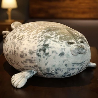 SWEE Seal ของเล่นตุ๊กตา, Soft Chubby Blob Seal หมอน, อินเทรนด์ขนาดใหญ่น่ารัก PP Cotton ตุ๊กตาสัตว์ตุ๊กตาของเล่นผู้ใหญ่