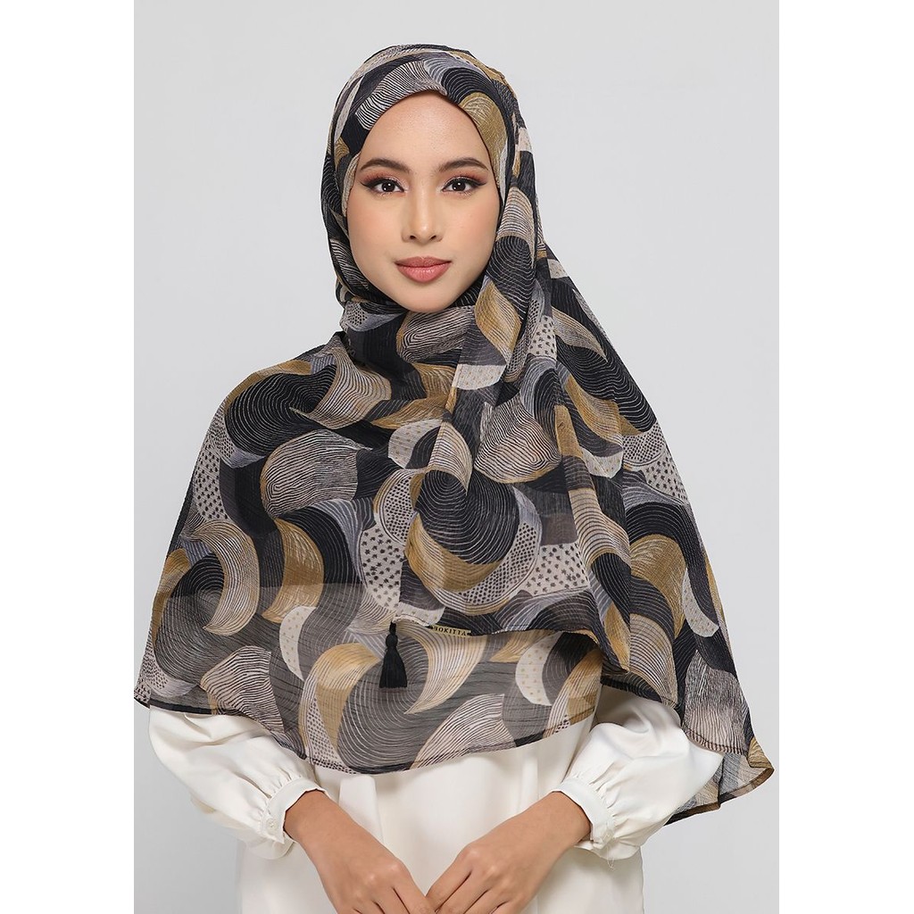 Boktta Noor Collection - Hilal - ผ้าชีฟองพิมพ์ลาย Plus