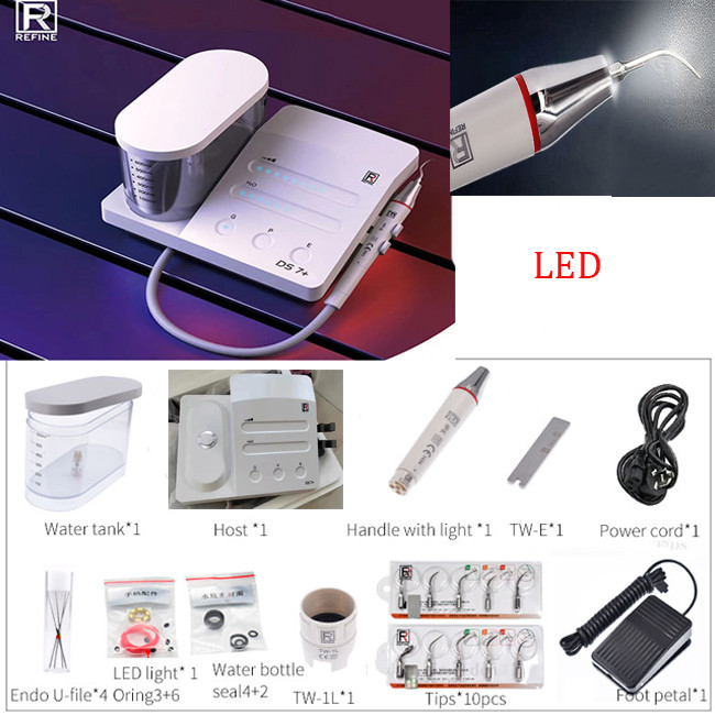 Refine DS7+ MaxPiezo7+ เครื่องทําความสะอาดหน้าจอสัมผัสแบบมีด้ามจับ LED 220V