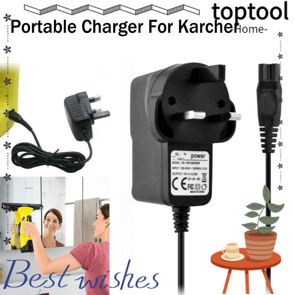 TOPTOOL อะแดปเตอร์เครื่องดูดฝุ่น UK สําหรับ Karcher Charger สายไฟสําหรับ Karcher Charger สําหรับ Kar