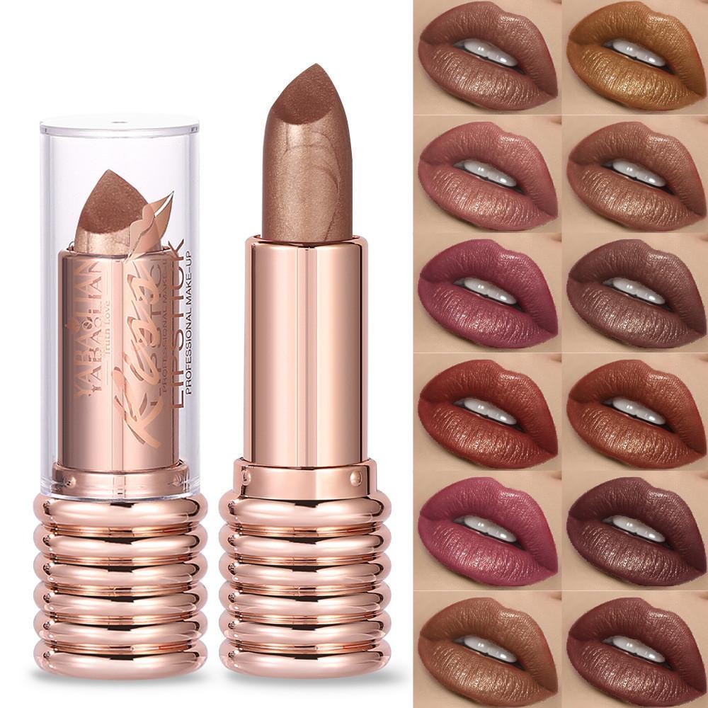 Am-azSmudge-Free Metallic Lipstick – High-Shine, Kiss-Proof & Moisturizing