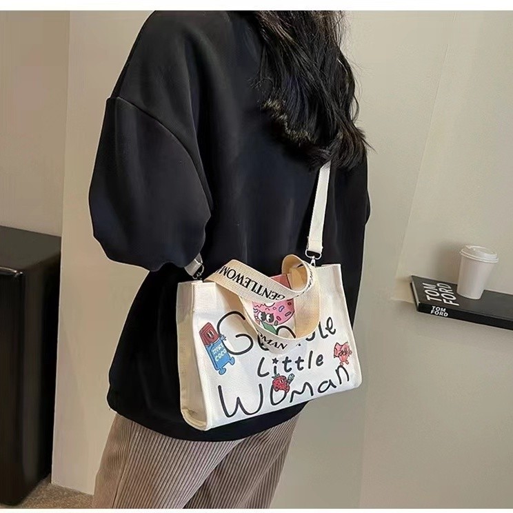 [ใหม่] ประเทศไทยแฟชั่นใหม่ผ้าใบกระเป๋าหญิงมินิแบบพกพาขายร้อนins All-match Casual Cross-body Clutch Small Tote Bag