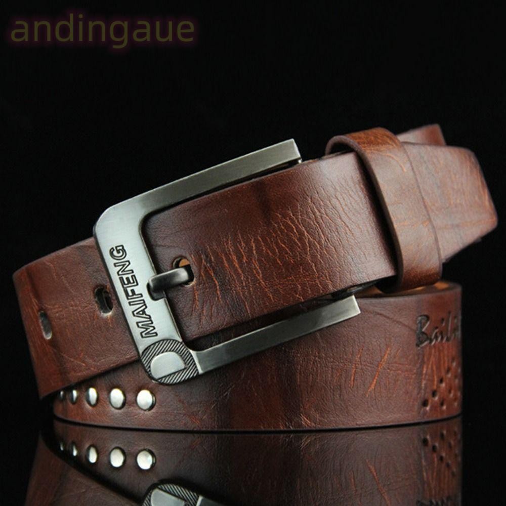 Andin Pin Buckle Waistband ทนทานกระโปรงป่าเข็มขัดผู้ชายวินเทจ