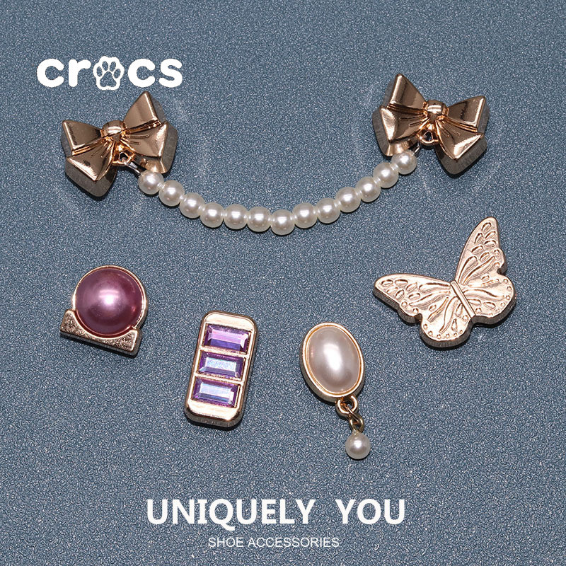 Crocs JIbbitz Wealth Chain JIbbitz TJC Cave Shoes Accessories charm Crocs Metal Diamond Shoe Buckle