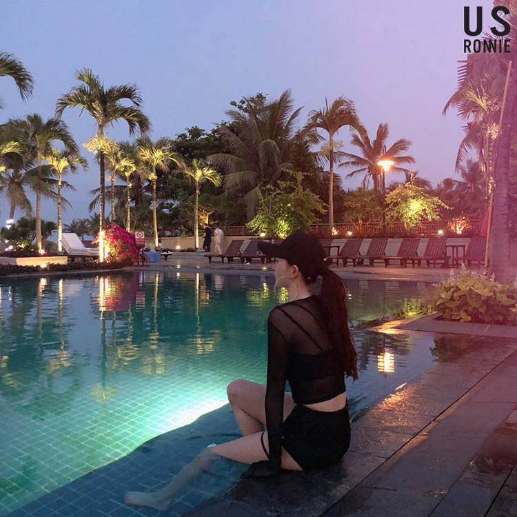 Crush💘 ชุดว่าย ทรูพีซ สินค้าสามชิ้น สีดำใส่สบาย ยืดกำลังดี 🛒พร้อมส่งจากไทย (HY679) - รูปที่ 5