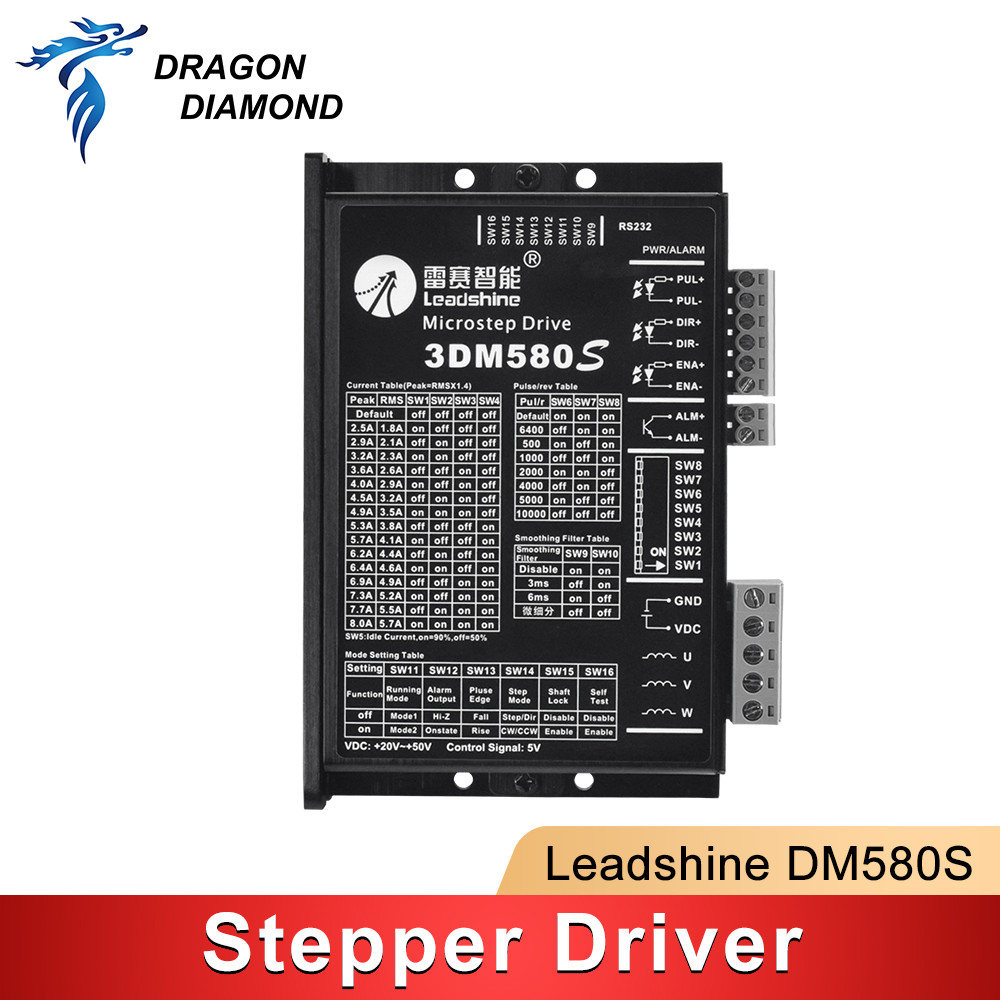 Leadshine 3 เฟส 3DM580S stepper มอเตอร์ไดร์เวอร์การแข่งขัน stepper มอเตอร์ 57 86 18-50VDC 1.0-8.0A เปลี่ยน 3DM580 ราคาถูก Shopee Lazada