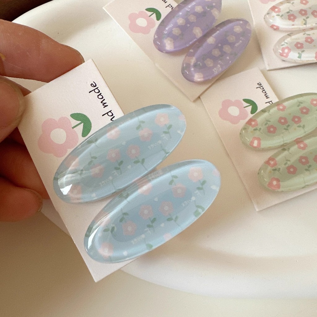 ชุดกิ๊บดอกไม้รูปไข่เกาหลีเรียบหรู ของขวัญสาวน้อยใช้ได้ทุกวันสีพาสเทลพร้อมส่งด่วน 🌸