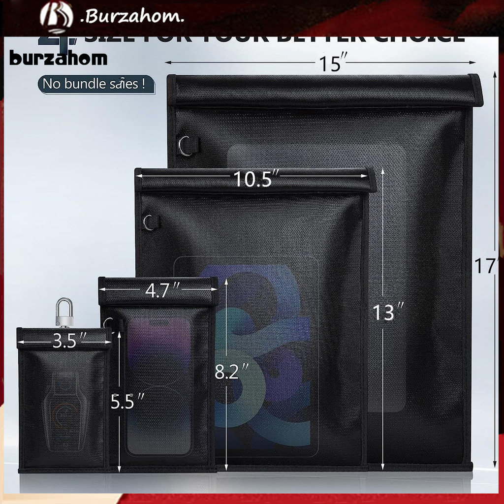 Bzm Faraday กระเป๋าแล็ปท็อปแท็บเล็ต Faraday Cage RFID สัญญาณบล็อกกระเป๋ากันน้ํา Faraday Key Fob Protector