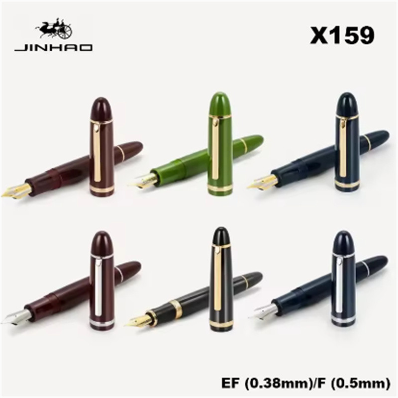 Jinhao X159 Fountain ปากกา Multicolor อะคริลิคหรูหราปากกา 0.7 มม./0.5 มม./0.38 มม. Nib ปากกาหมึกเขีย