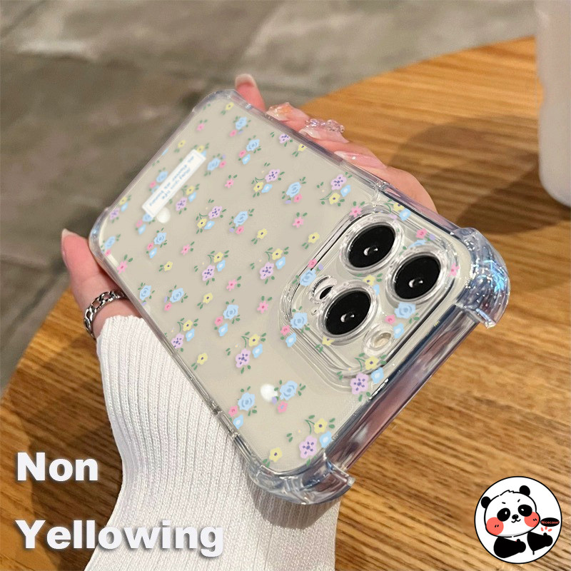 Elegant Fower สี่มุมสําหรับ Samsung Galaxy S25 Edge S24 S23 S22 S21 S20 Ultra FE S10 Lite S10E S9 S8 Plus + 5G 4G ถุงลมนิรภัยน่ารักกันกระแทกกรณีโทรศัพท์นุ่ม