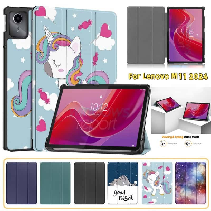 เคส สําหรับ Lenovo Tab M11 11.0 นิ้ว 2024 กรณี TB330XU tb330fu TB331FC ปลอกแท็บเล็ตสีพลิกซองหนังกันก