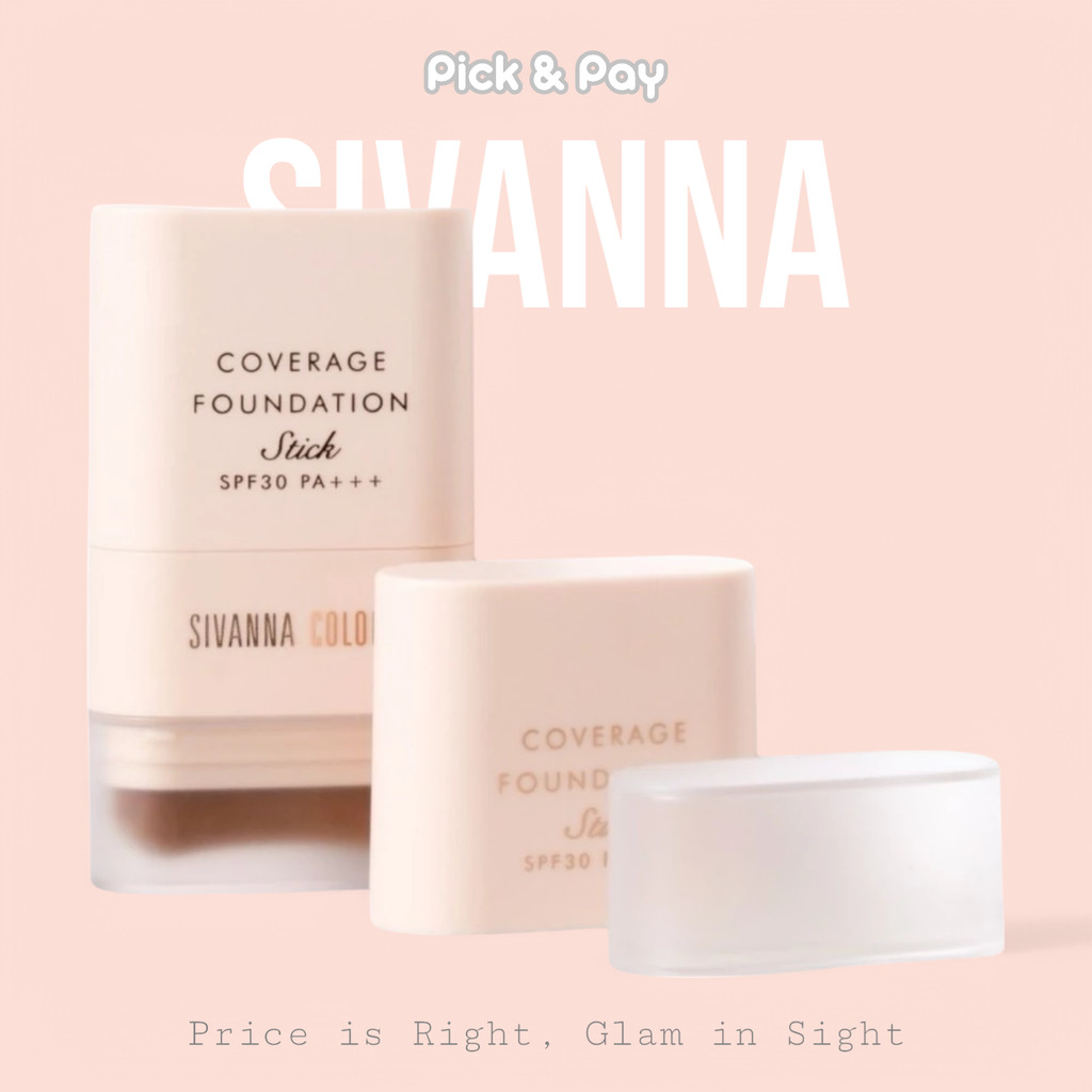 รองพื้นสติ๊ก Sivanna Coverage Stick Foundation  SPF 30 PA+++ (HF734)