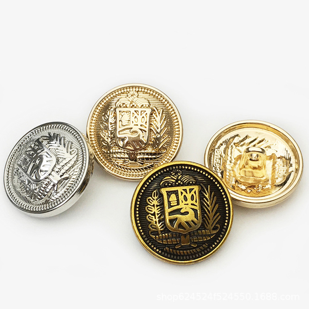 10ชิ้นคลาสสิกอังกฤษโล่ออกแบบปุ่มโลหะสําหรับเครื่องแบบ/เสื้อเบลเซอร์/เสื้อกันหนาว | 3 ขนาด(15/20/25มม.) | ทอง/เงิน/บรอนซ์ | กระดุมเสื้อโค้ทวินเทจ