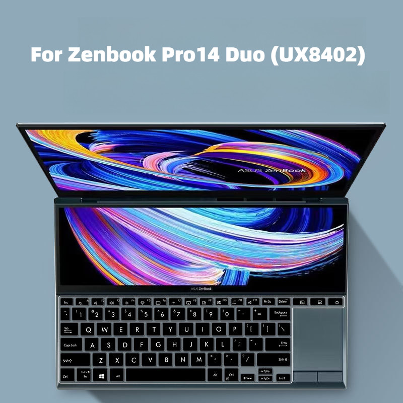 แล็ปท็อปแป้นพิมพ์ผิวสําหรับ Asus Zenbook Pro 14 Duo OLED UX8402 UX8402Z 2022 UX 8402 14 นิ้วซิลิโคนฟ