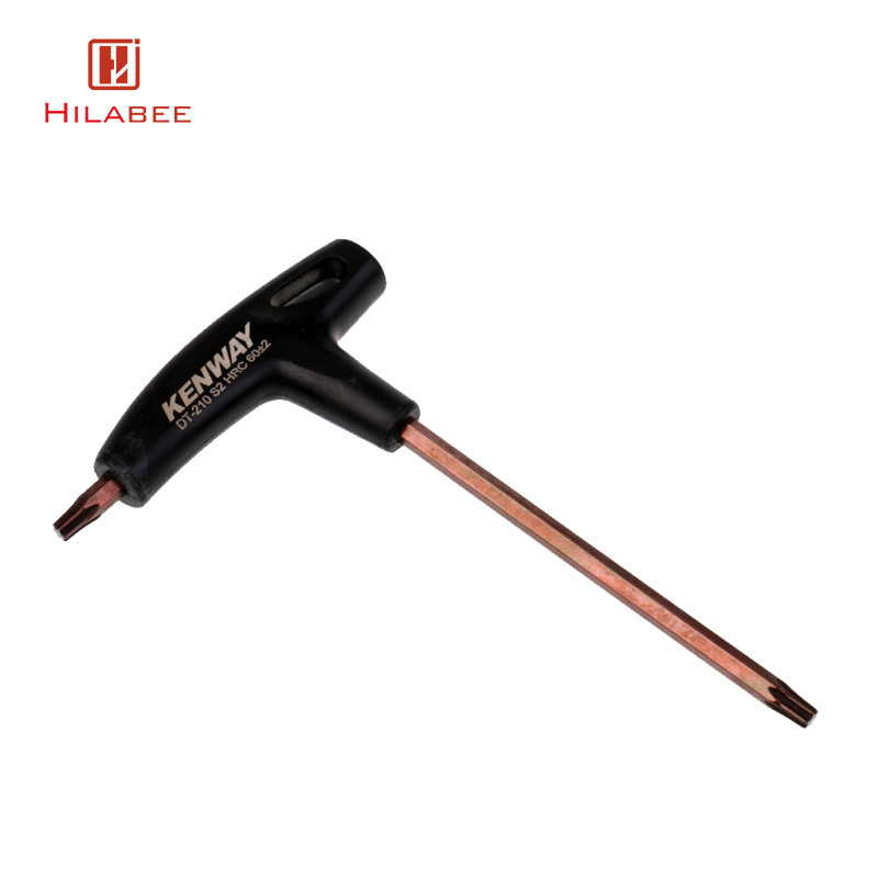 Hilabee ประแจซ่อมจักรยานยาว T25 Star ไขควง ไขควง T-Grip สีดํา