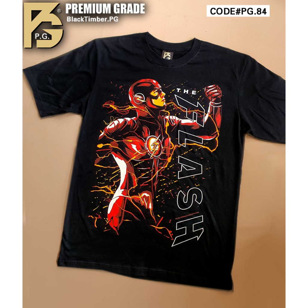 เสื้อยืดผ้าฝ้ายแท้ Superhero The Flash (The Flash) ลายพิมพ์ภาพ ผ้านุ่ม Unisex
