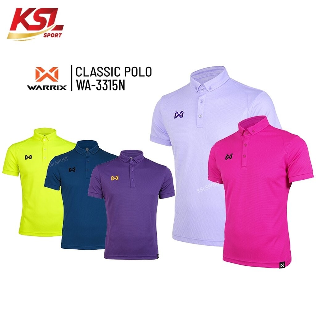 Warrix รุ่น Classic Polo WA-3315 เสื้อโปโล วาริกซ์แขนสั้น คอปก ใส่ทำงาน ไม่ต้องรีด วอริกซ์ 3315N
