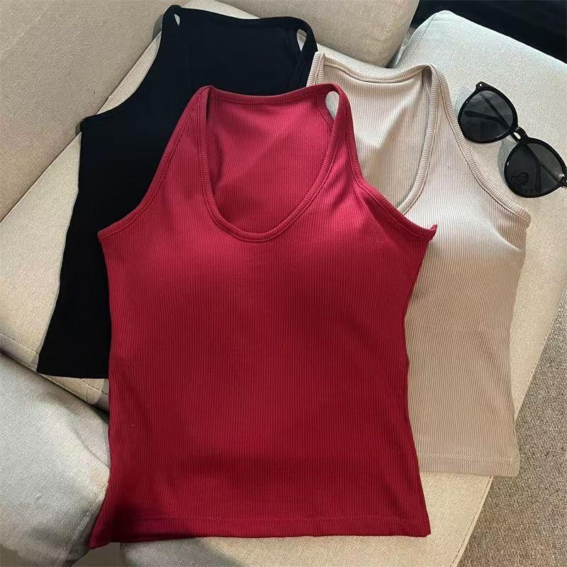 SPND【พร้อมส่ง】 SALE เสื้อครอปคล้องคอ มีให้เลือก 4 สี สินค้าฟรีไซส์ เนื้อผ้ายืดใส่สบาย(558)