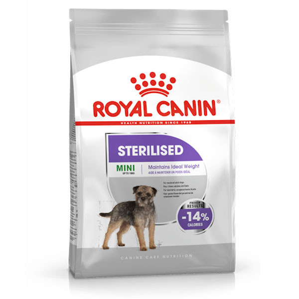 Royalcanin Mini Sterilised 8 KG อาหารเม็ดสำหรับสุนัขโตทำหมันพันธุ์เล็ก