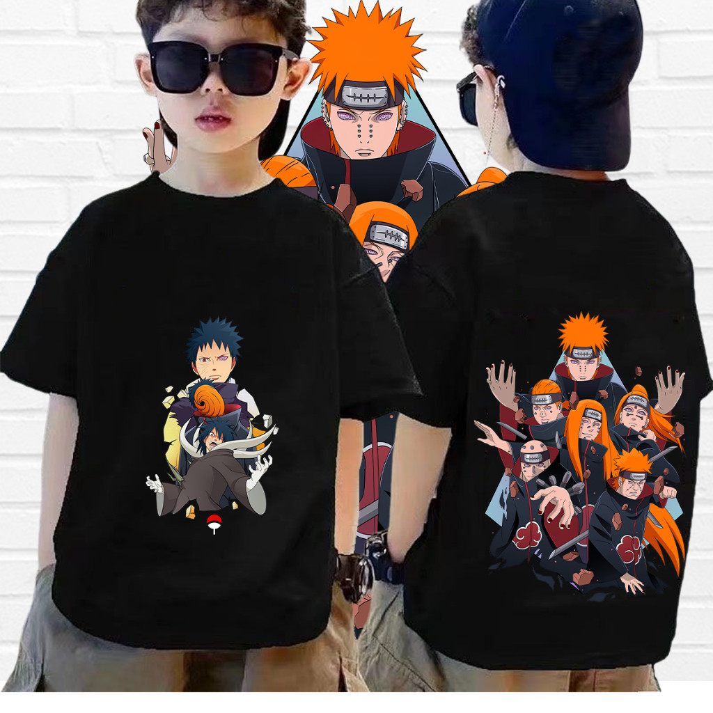 😄 เสื้อนารูโตะ   Itachi Uchiha Naruto T-Shirt เสื้อยืดเด็ก พร้อมส่ง