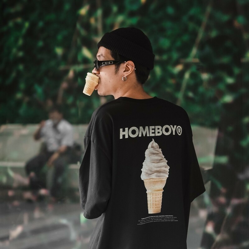 เสื้อเลือกตั้ง HOMEBOY เสื้อยืดผู้ชายลาย ICECREAM