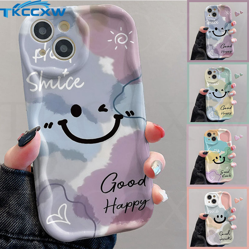 เคสโทรศัพท์มือถือ แบบนิ่ม ลายหน้ายิ้ม สีรุ้ง สีสันสดใส สําหรับ Xiaomi 13T 14 Pro 12 12X 13 Mi 11 Lite Poco M6 Pro X6 X3 Pro X3 NFC M5S C65 C55 C40 C31