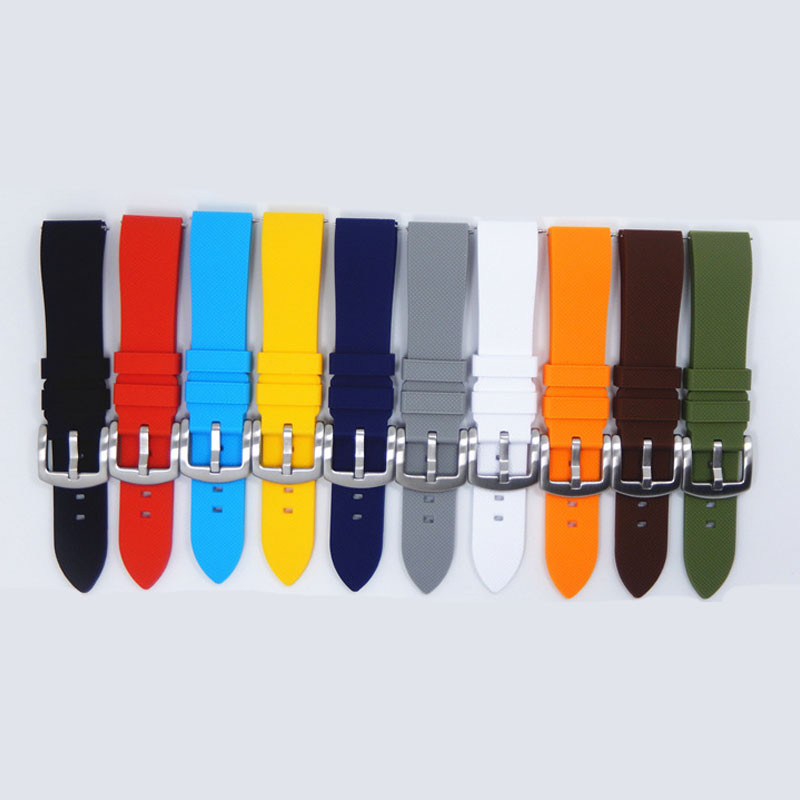 20 มม.22 มม.ยางซิลิโคนสายนาฬิกาสําหรับ Seiko Diver นาฬิกากันน ้ ํา Quick Release Watchband สีสันกีฬาสายรัดข ้ อมือสร ้ อยข ้ อมือ Universal ผู ้ ชายผู ้ หญิงนาฬิกาข ้ อมือ Band