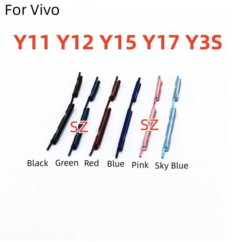 ปุ่มเปิดปิดด้านข้าง สําหรับ Vivo Y11 Y12 Y15 Y17 Y3S 2019 ชุด Power & Volume ปุ่มปรับเสียงขึ้นลง